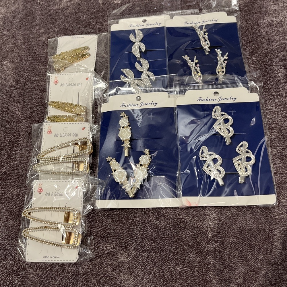 Hair Clips - lot of 8 packs Fashion Jewelry